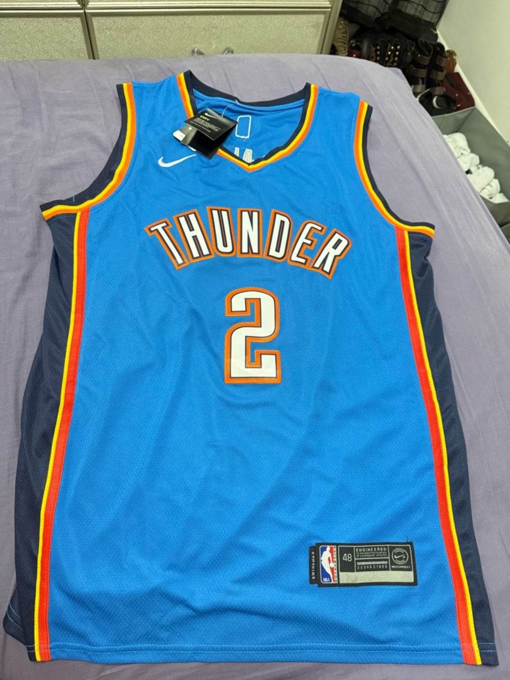Nike Oklahoma City Thunder Blue #2 Basketball Jersey